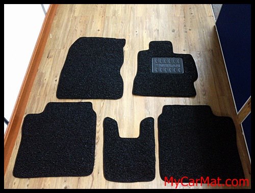 Nissan Almera Custom Car Mat With Side Sewing + Heelpad